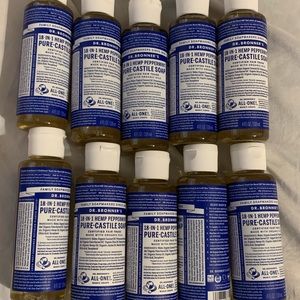 Dr Bronners (10) 4 oz Organic Hemp Peppermint Soap